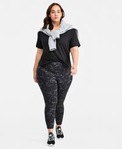 Id Ideology Plus Size Marina Ankle-length Compression Leggings, Macy's Exclusive