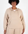 Id Ideology Plus Size Quarter Zip Hooded Sweatshirt, Created For Macy's
