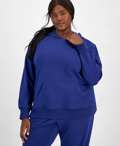 Id Ideology Plus Size Relaxed Fleece Hoodie, Created For Macy's