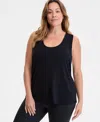 Id Ideology Plus Size Relaxed Racerback Tank Top, Exclusively At Macy's