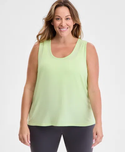 Id Ideology Plus Size Relaxed Racerback Tank Top, Exclusively At Macy's