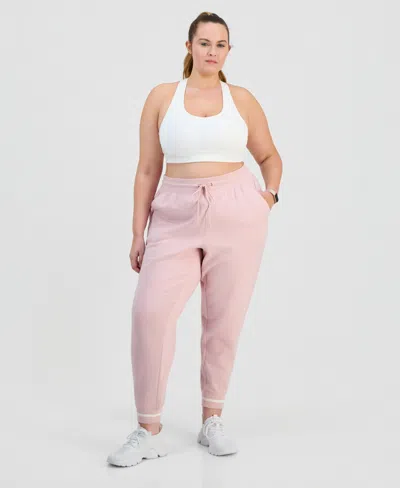 Id Ideology Plus Size Ribbed Fleece Ankle Jogger Pants, Macy's Exclusive