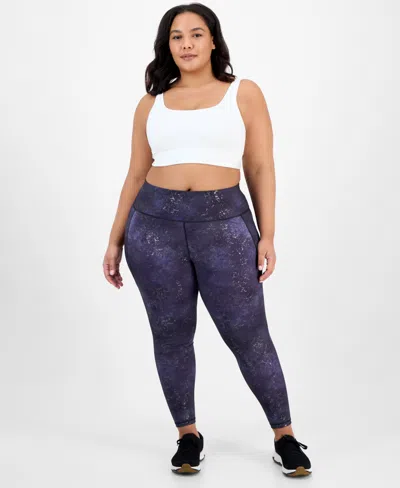 ID IDEOLOGY PLUS SIZE SHINE COMPRESSION LEGGINGS, MACY'S EXCLUSIVE