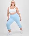 Id Ideology Plus Size Soft Cropped Leggings, Exclusively At Macy's