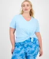 Id Ideology Plus Size Solid Essentials Active Tee, Created For Macy's