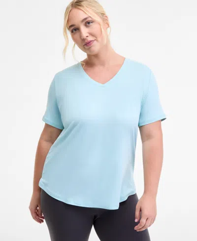 Id Ideology Plus Size Solid Essentials Active Tee, Created For Macy's