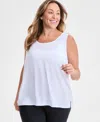 Id Ideology Plus Size Solid Essentials Crewneck Tank Top, Created For Macy's