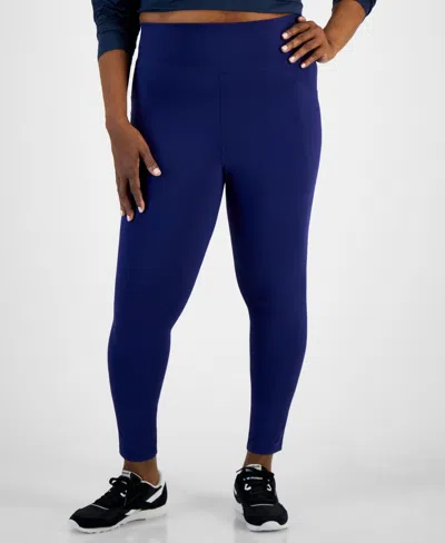 Id Ideology Plus Size Stretch Full-length Leggings, Created For Macy's