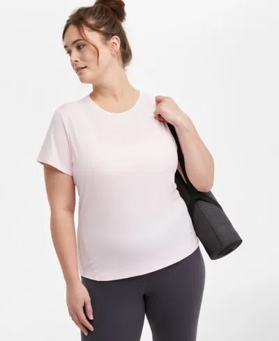 Id Ideology Plus Size Super-soft Short-sleeve Tee, Exclusively At Macy'saq In Light Berry