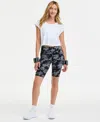 Id Ideology Women's Abstract-print Soft Bike Shorts, Exclusively At Macy's