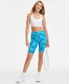Id Ideology Women's Abstract-print Soft Bike Shorts, Exclusively At Macy's