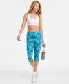 Id Ideology Women's Abstract Printed Soft Cropped Leggings, Exclusively At Macy's