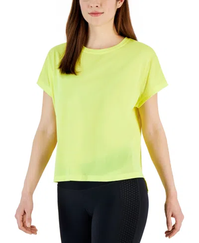 Id Ideology Women's Birdseye-mesh Dolman-sleeve Top, Created For Macy's In Sunflower Petal