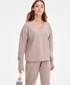 Id Ideology Women's Brushed Rib V-neck Sweater, Macy's Exclusive