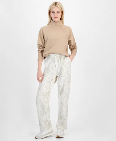 Id Ideology Women's Bubble-print Fleece Pants, Created For Macy's In Tofu