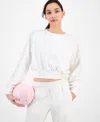 Id Ideology Women's Butter Fleece Cropped Sweatshirt, Macy's Exclusive In Neutral
