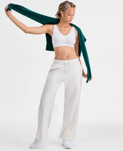 Id Ideology Women's Butter Fleece Drawstring-waist Pants, Macy's Exclusive In White