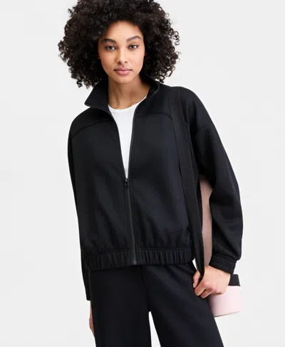 Id Ideology Women's Butter Soft Funnel-neck Full-zip Jacket, Macy's Exclusive In Black