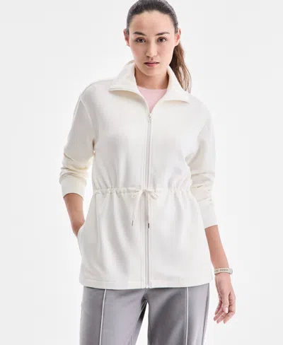 Id Ideology Women's Butter Soft Tie Waist Full Zip Jacket, Macy's Exclusive In White