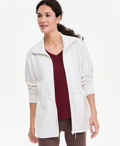 Id Ideology Women's Butter-soft Tie-waist Full-zip Jacket, Macy's Exclusive In Tofu