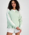 Id Ideology Women's Colorblocked Crewneck Sweatshirt, Exclusively At Macy's In Enchanted Mint