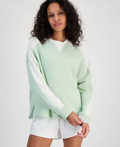 Id Ideology Women's Colorblocked Crewneck Sweatshirt, Exclusively At Macy's In Enchanted Mint
