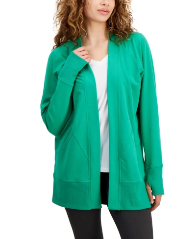 Id Ideology Women's Comfort Flow Cardigan Sweater, Created For Macy's In Viridian