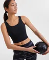 Id Ideology Women's Compression Cropped Tank Top, Exclusively At Macy's In Black