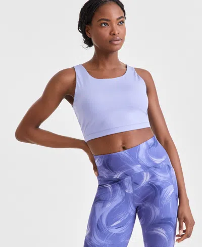 Id Ideology Women's Compression Cropped Tank Top, Exclusively At Macy's In Thistle Down