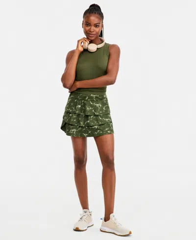 Id Ideology Women's Compression Flounce Skort, Macy's Exclusive