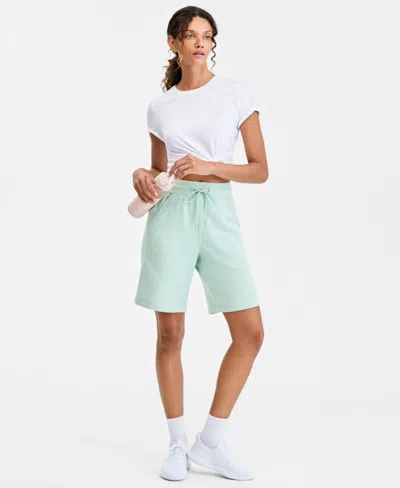 Id Ideology Women's Cotton-blend Pull-on Bermuda Shorts, Exclusively At Macy's