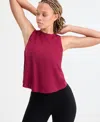 Id Ideology Women's Crewneck Back-slit Knit Tank Top, Macy's Exclusive In Pink