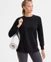 Id Ideology Women's Crewneck Raglan-sleeve Sweatshirt, Macy's Exclusive In Black