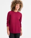 Id Ideology Women's Crewneck Raglan-sleeve Sweatshirt, Macy's Exclusive In Red