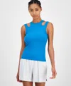 Id Ideology Women's Cutout Ribbed Tank Top, Exclusively At Macy's