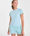 Id Ideology Women's Essential Cotton Short-sleeve T-shirt, Exclusively At Macy's In Blue