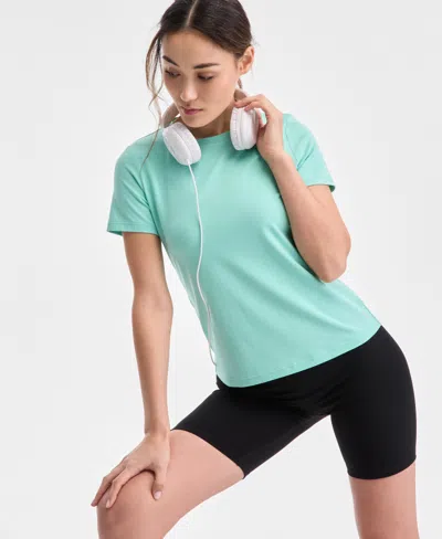 Id Ideology Women's Essential Cotton Short-sleeve T-shirt, Exclusively At Macy's In Minty Mint