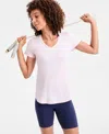 Id Ideology Women's Essentials V-neck T-shirt, Pack Of 3, Created For Macy's In Pink