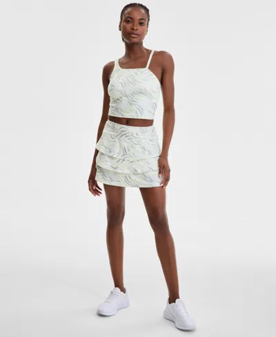 Id Ideology Women's Fluid Zebra Printed Flounce Skort, Exclusively At Macy's