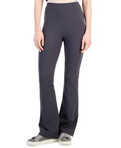 Id Ideology Women's Petite High Rise Flare Leggings, Created For Macy's In Deep Charcoal