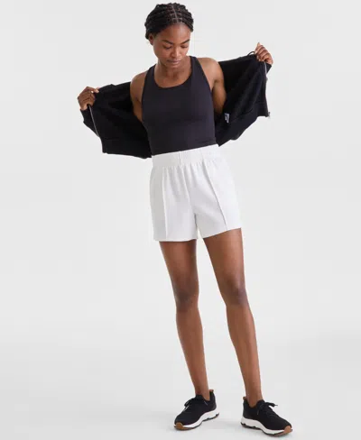 Id Ideology Women's High-rise Relaxed Pull-on Shorts, Exclusively At Macy's In Black
