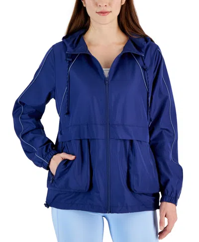 Id Ideology Women's Hooded Packable Zip-front Jacket, Created For Macy's In Sunflower Petal