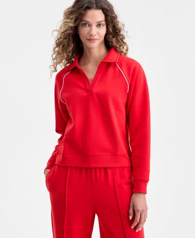 Id Ideology Women's Johnny Collar Top, Macy's Exclusive