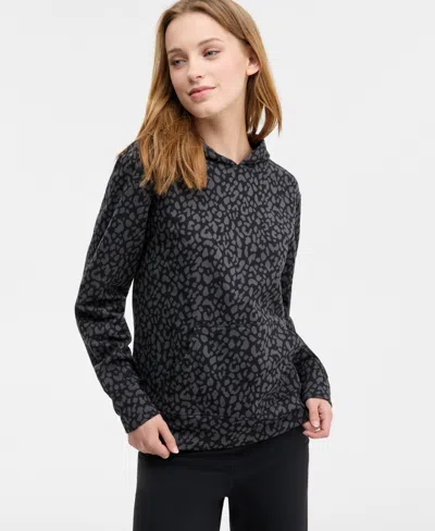 Id Ideology Women's Kangaroo-pocket Fleece Hoodie, Created For Macy's In Blue