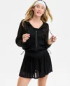 Id Ideology Women's Mesh Relaxed Full-zip Hoodie, Exclusively At Macy's