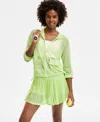 Id Ideology Women's Mesh Relaxed Full-zip Hoodie, Exclusively At Macy's