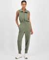 Id Ideology Women's On-the-go Jumpsuit, Exclusively At Macy's In Green