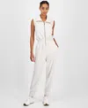Id Ideology Women's On-the-go Jumpsuit, Exclusively At Macy's In Sand