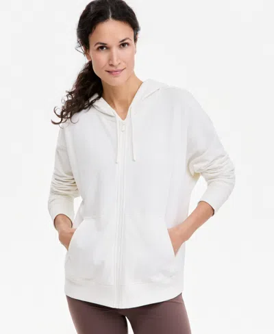 Id Ideology Women's Oversized Fleece Hoodie, Macy's Exclusive In White