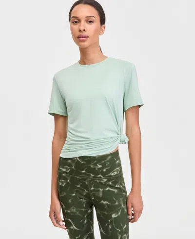 Id Ideology Women's Performance Crewneck T-shirt, Macy's Exclusive In Dark Roast